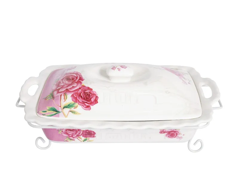 Vicenza BC680 Penghangat Makanan Persegi Panjang 3 Buah Motif Eternity