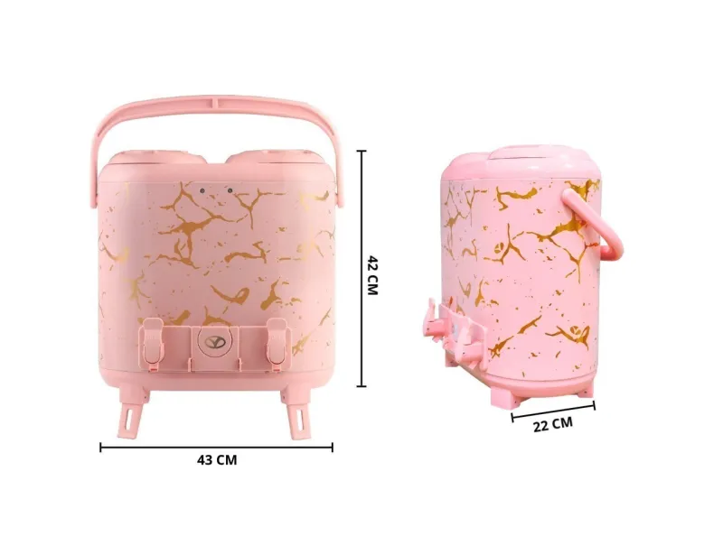 Vicenza VMB1502WJ Portable Water Jug Marble Pink 7.5 L + 7.5 L