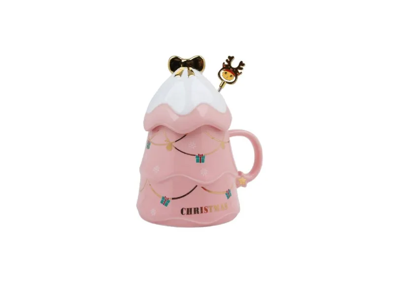 Vicenza Y132 Christmas Tree Mug Pink