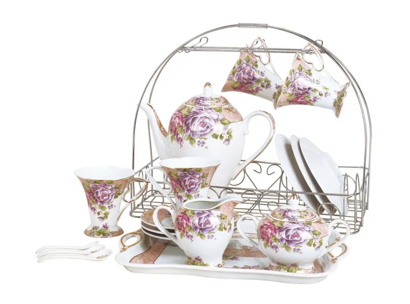 Vicenza Cangkir Set Kopi dan Teh Motif Magnolia C59