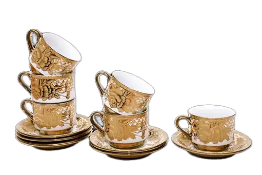 Vicenza CR94 Tea Set 15 Pcs Cangkir & Lepek 13 Buah