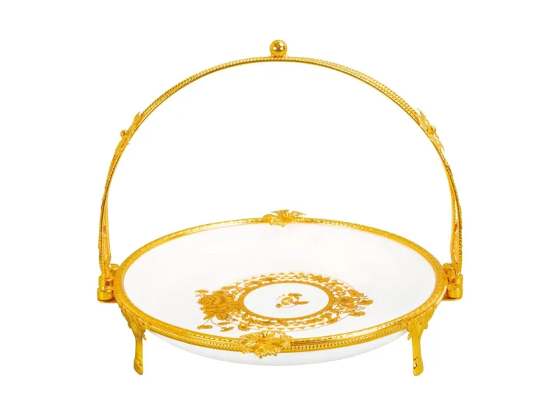 Vicenza CRP140 Piring Bulat Klasik Dengan Pegangan 13” Motif Chrome