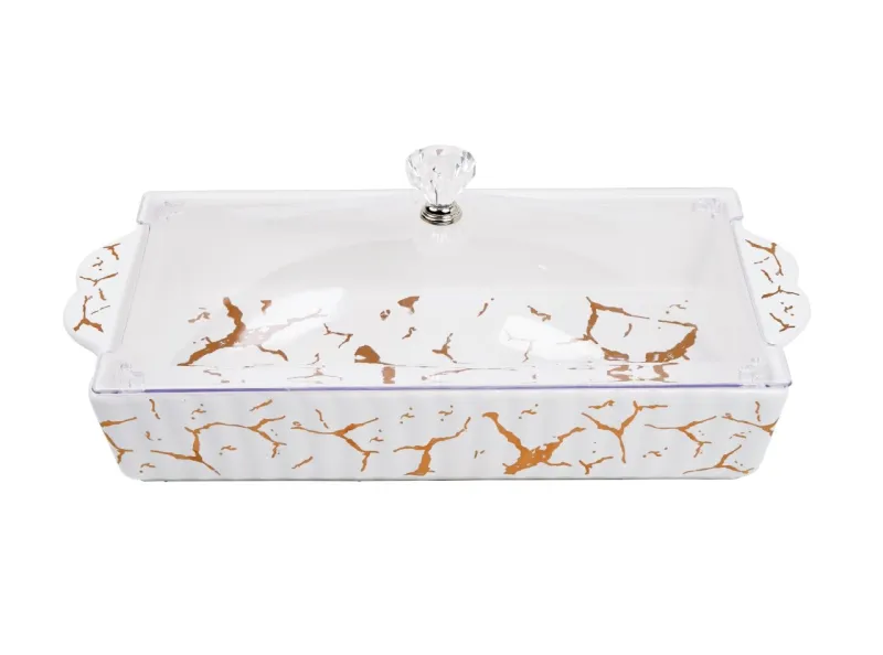 Vicenza PM138 Piring Kue Persegi Dengan Motif Marmer 2 Buah