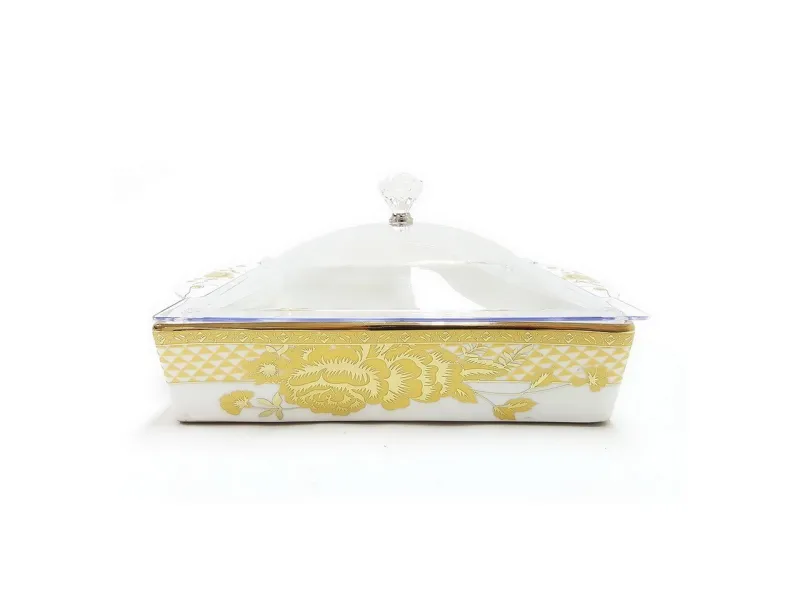 Vicenza CRP137 PA137 Piring Kue Persegi Motif Chrome